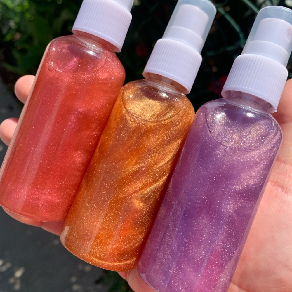New handmade Body shimmer spray Aloe vera infused